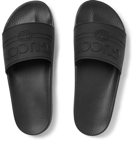 rubber men's gucci slides|black Gucci slides nordstrom.